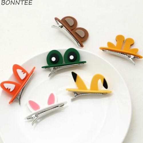 Headwear Women Cute Cartoon Korean Hair Clips for Girls Casual Kawaii Hair Accessories Fashion Christmas Simple Ladies Hairpins