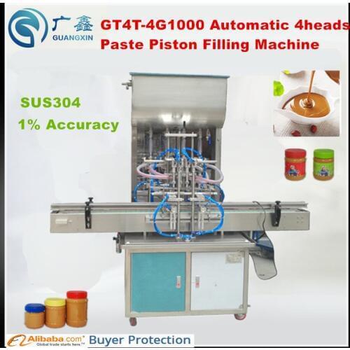 GT4T-4G Automatic Paste Filling Machine automatic linear piston filling machine Automatic aircylinder filling machine