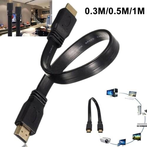 HDMI-compatible Cable 1080P Thin HDMI-compatible Flat Cable Male-Male 1.4 Cable for HDTV Cable HDMI-compatible 0.3m 1M 0.5M