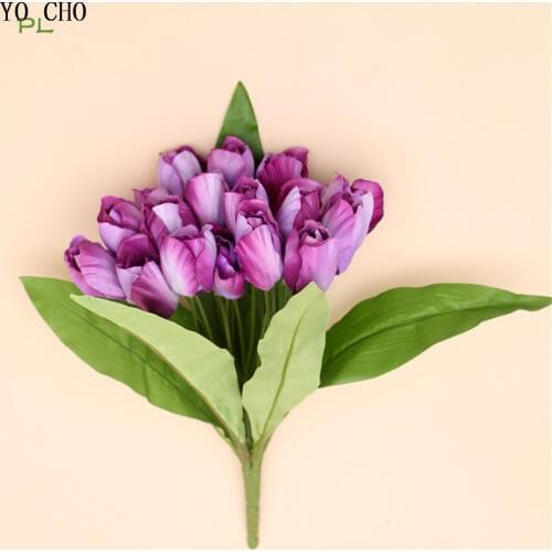 Artificial flowers tulips Wedding decoration silk tulip real touch flower bridal bouquet decorative flower Home Party Decor
