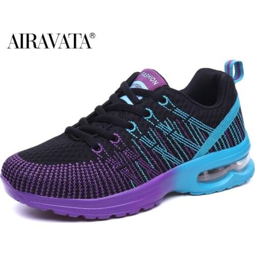 Airavata Jogging Shoes WoMens Lace Up Running Sneakers Outdoor Female Fitness Breathable Fashion Colorful Air Cushion Shoes