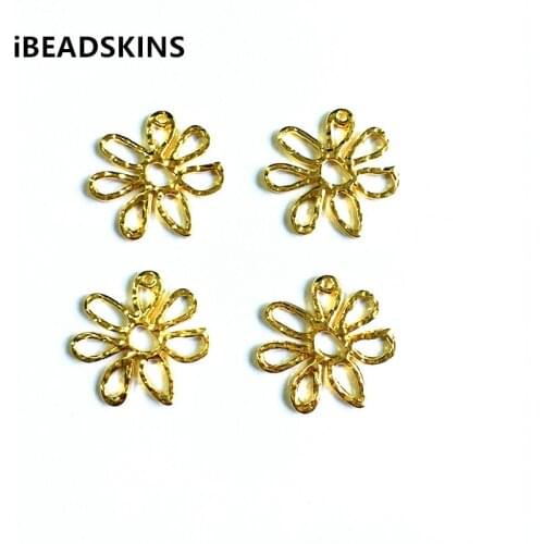 New arrival! 24mm 100pcs/lot gold color zinc alloy charm beads for jewelry DIY ( as shown)#573