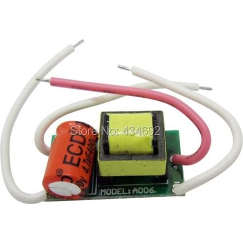 Wholesale 3W LED Driver Input AC60-240V Output 2-4V 600MA Led Driver Lighting Transformers For LED Light DIY Lamp Accessories