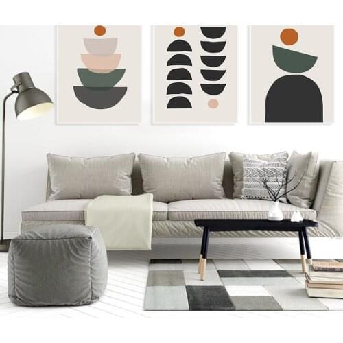 Geometric Trendy Poster Abstract Aesthetic Watercolor Wall Art Prints Canvas Painting Modern Art Interior Living Room Decoretion