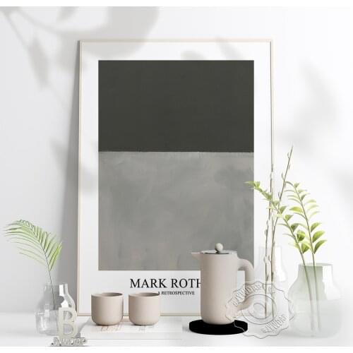 Mark Rothko Art Exhibition Museum Retro Poster,Guggenheim Museum New York Abstract Art Prints,Nordic Minimalism Style Wall Decor