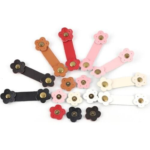Soft Leather Buckles Purse Hasp DIY Bag Wrist Strap Plum Flower Tool for Sewing Craft Project DIY Replacement Accessories