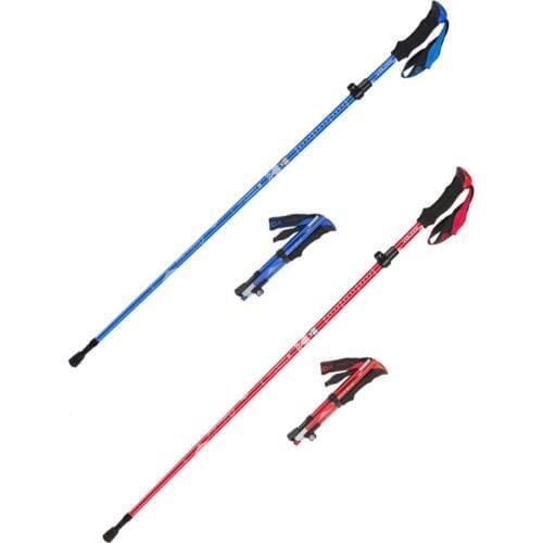 P357 Outdoor folding trekking pole ultra-light short outer lock aluminum cane hiking trekking mountain walking stick