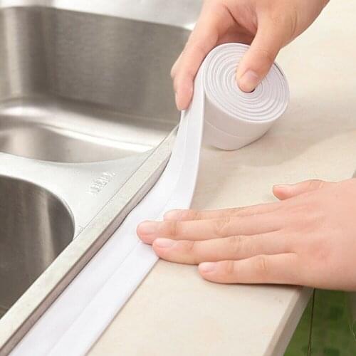 Kitchen Sink Waterproof Mildew Strong Self-adhesive PVC Tape Bathroom Toilet Crevice Strip Self-adhesive Pool Water Seal