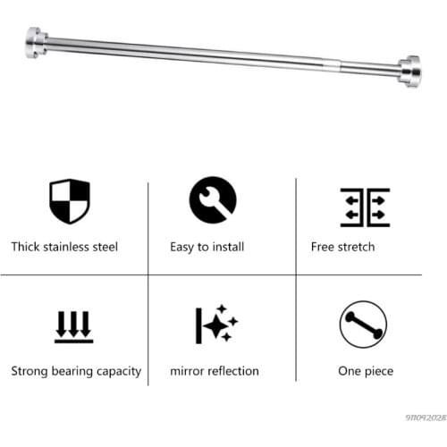 Curtain Rod Retractable Spring Tension Rod Compatible with Bathroom Rugged &Practical Workmanship 13.8/19.7/23.6 inch wholesales