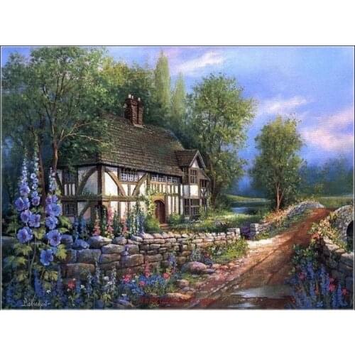Embroidery Counted Cross Stitch Kits Needlework - Crafts 14 ct DMC DIY Arts Handmade Decor - Roadside Inn