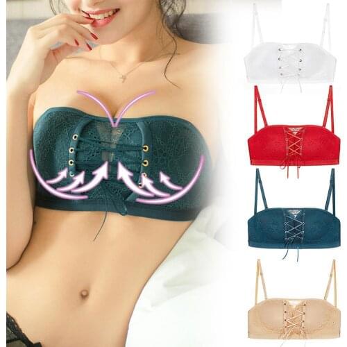 Strapless Underwear Women Invisible Bras Underwear Bra Bra Lace Brassiere Sexy Sexy Closure Lingerie Push Up Front Female B T0T4