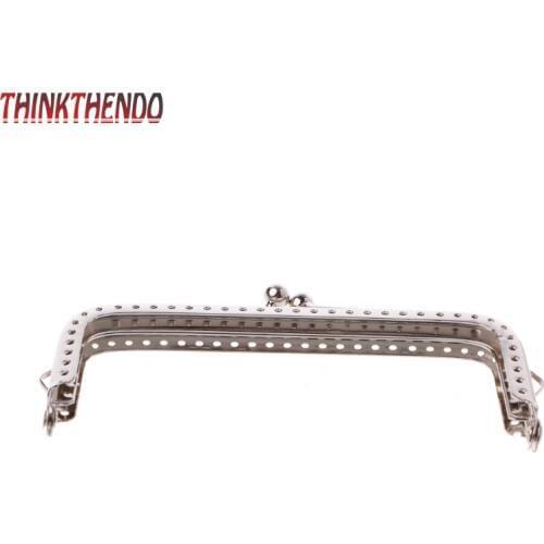 1PC Square Metal Frame Kiss Clasp For Handle Bag Purse 10cm DIY Accessories F3MD