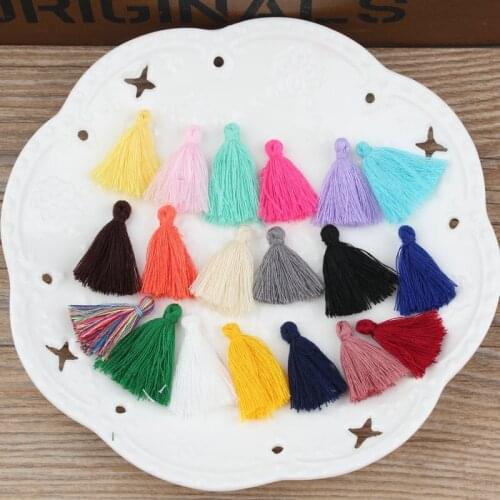 10pcs/Lot 3cm Cotton Small Tassels Fringe Colorful Tassels Trim for Sewing Curtains Accessories DIY Home Wedding Decoration