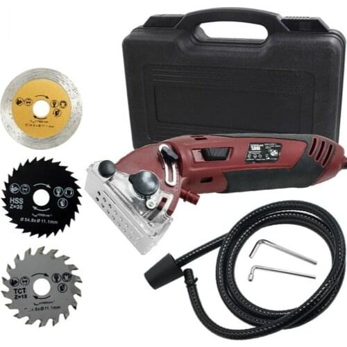 220V/110V Electric Mini Circular Saw with 3 Saw blade+2 Hex wrench For Cut Wood PVC Multifunctional Electric Saw DIY Power Tool
