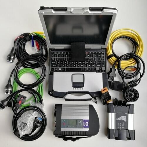 2in1 Auto Diagnosis tool MB Star C4 and Icom next with Latest Software in 1TB New SSD on Used laptop Computers CF-30