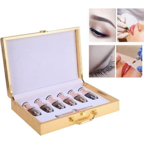 6Pcs 30ML Professional Natural Tattoo Ink Tattoo Pen Set Permanent Body Paint Pigment Makeup Inks For Body Beauty Tattoo Art