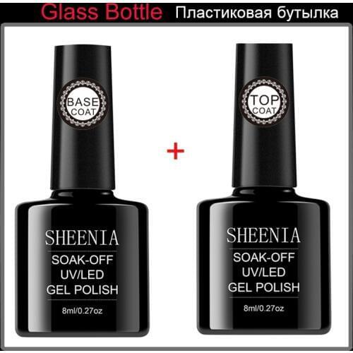 8ml UV Gel Nail Polish No Wipe Top Coat Base Coat Varnishes Nail Gel Primer Long Lasting Soak off UV Gel Nail Art Manicure