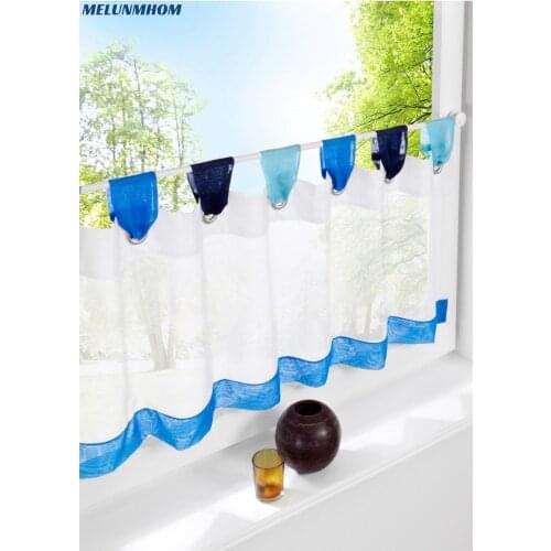 Promotion Cortinas Dormitorio Quality Goods Short Tulle For Treatments Sheer Valance Coffee Shade Curtain For Living Room
