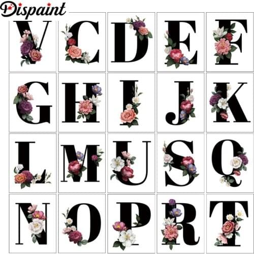 Dispaint 5D Diamond "Letter pattern landscape"Diamond Embroidery Full Round/ Square Diy Diamond Painting Cross Stitch Home Decor