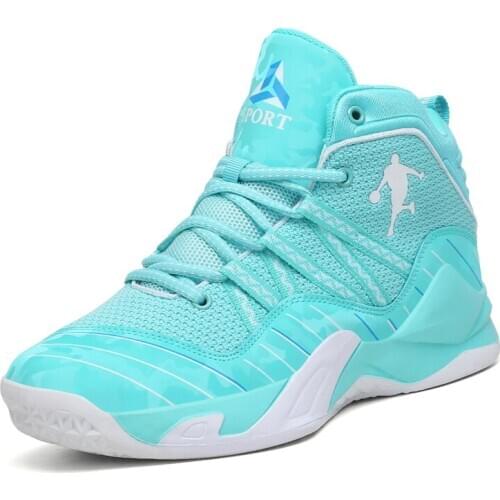 Unisex High Top Basketball Shoes Men Lace Up Ankle Boots Male Gym Fitness Flats Women Purple Athletic Outdoor Sport Footwear