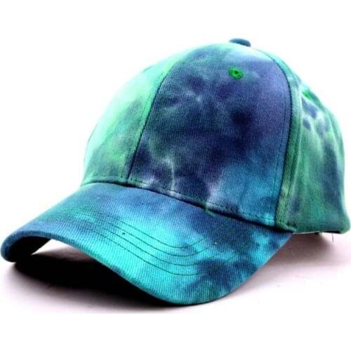 2021 New Tie Dye Baseball Cap Summer Men Women Trend Lovers Colorful Hat Sun Outdoor Adjustable Sun Graffiti Bone