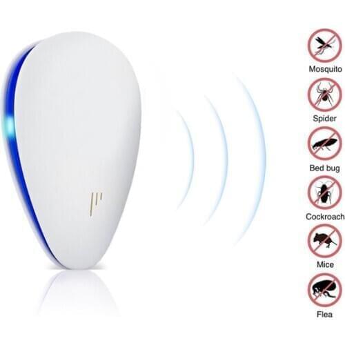 DHL 100PCS EU Electronic Ultrasonic Mouse Insect Roach Ant Spider Flea Repellent Mosquito Cockroach Repeller Rodent Pest Bug