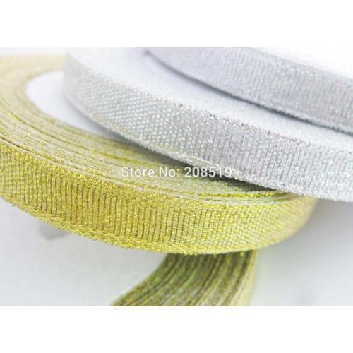 GR0001 10MM & 3/8" Width Glitter ribbons 250 Yards Decorative Bows Ribbon Headwear accessories