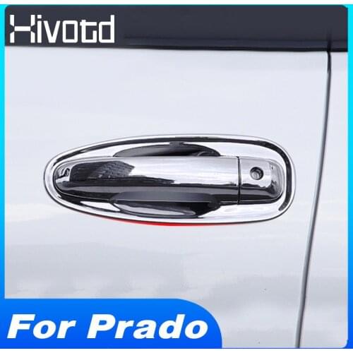 Chrome Door Handle Bowl Cover Trim Exterior Accessories Decoration Outer Car Styling Parts For Land Cruiser Prado 150 2014-2020