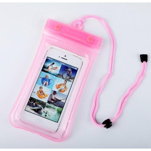 Inflatable mobile phone waterproof bag, high quality environmental protection PVC waterproof bag for deep diving IPX7 waterproof