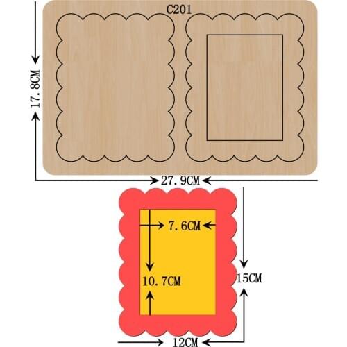 New Photo frame Wooden die Scrapbooking C-201 Cutting Dies