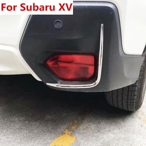 The new For SUBARU XV Crosstrek 2018 2019 Chrome Car Rear Fog Lamp Strip Tail Lights Eyebrow Covers ABS Trim Exterior Styling