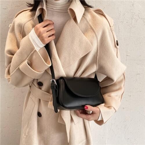 Solid Color Crossbody Bags For Women 2021 Luxury Handbags Women Bags Designer PU Leather Shoulder Messenger Bags