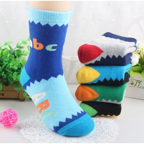 2020 wholesale 10 pairs high quality thick cotton warm children terry thermal winter socks boys girls kids socks for 3-12 ages