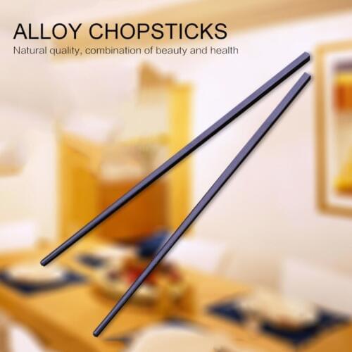 24cm Portable Useful best-selling Chinese striped chopsticks restaurant hotel family alloy chop sticks