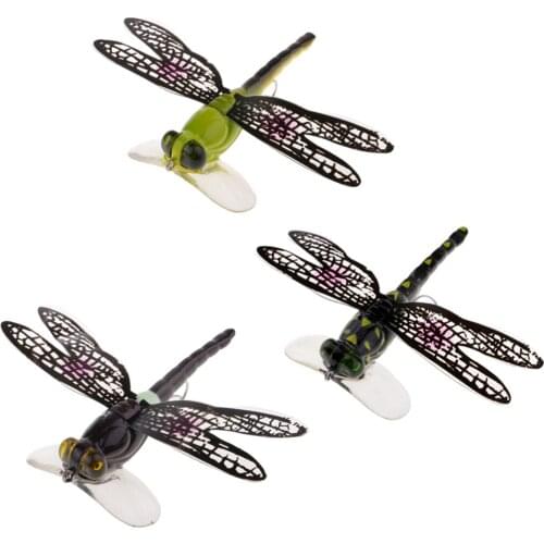 Life-like Dragonfly Fishing Lures Top Water Fishing Bait Nymph Trout Flies for Fly Fishing Floating Bass Trout Lure Dropshipping