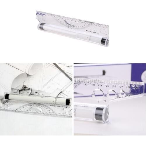 Rolling Parallel Ruler 30cm Protractor Professional Technical Drawing Design Examination UY8