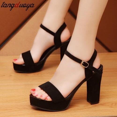 Black Sandals Women High Heels Pumps 13cm Womens Banquet Sandals High Platform Sandals For Women Ladies High Heels