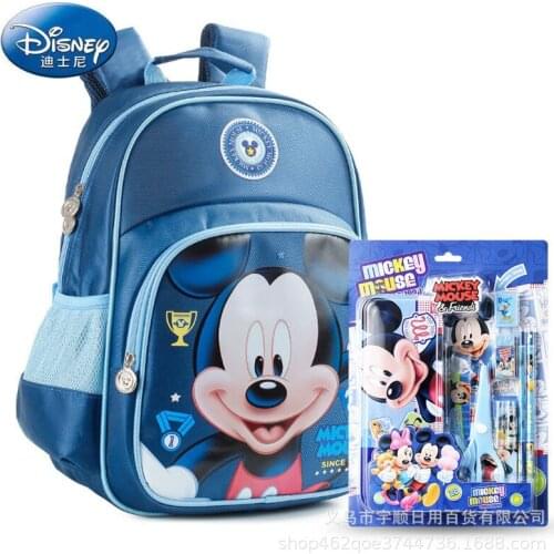 Disney Mickey Minnie Student Schoolbag Stationery Set Spree Boys and Girls Birthday Christmas Gift Prize Office School Supplies