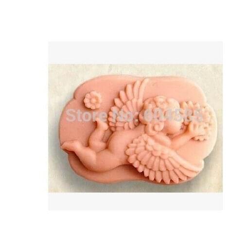 Angel with Rose Craft Art Silicone Soap mold Craft Molds DIY