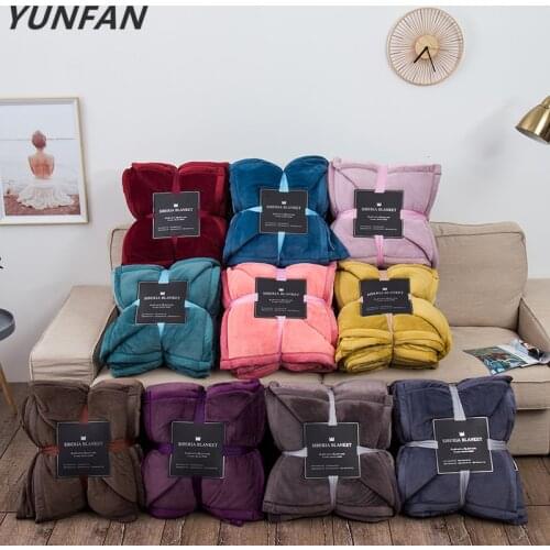 Blue fleece blankets and throws Adult Thick Warm winter Blankets Home Super Soft duvet luxury Blankets twin queen king blankets