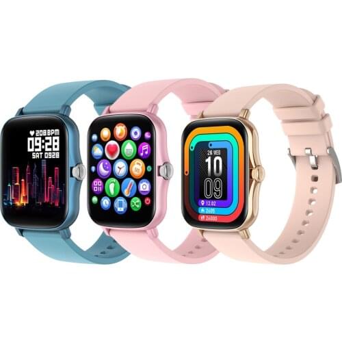2021 Top1 Smart Watch Men Women 1.69 inches IP67 Waterproof Full Touch Fitness Tracker ,190mAh Long Battery Smartwatch Bracelet
