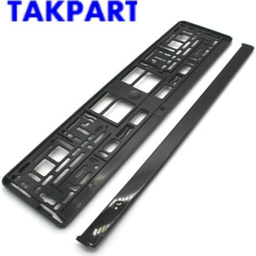 TAKPART 1pcs General plastic license plate frame black 53x13cm