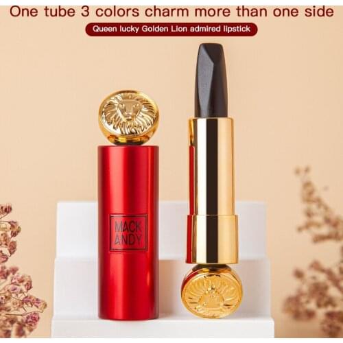 Three-color Matte Black Lipstick Color-changing Lipstick Non-stick Moisturizing Silky Touch Full Colors Sexy Lips Makeup TSLM1