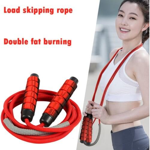 Heavy Adjustable High Efficiency Fat Burning Skipping Jump Weighted Rope Ball-Bearing Weavon Cable Foam Handle Sports Equipment