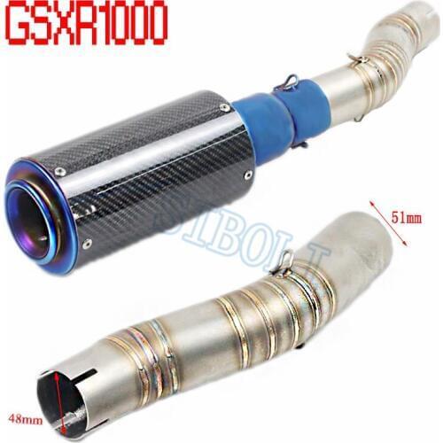 Motorcycle For SUZUKI GSXR1000 2003 2004 2005 2006 Year Full System Muffler Exhaust Pipe With Moveable DB Killer Slip On AK208