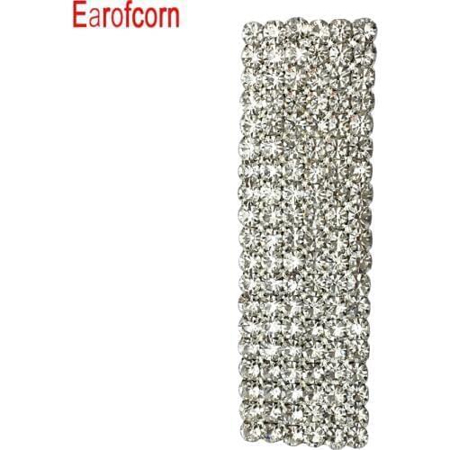 Earofcorn Fashion Girls Shining Headwear Rhinestone Medium Hair Clips Stying Tool Hair Accessories bridal headpiece for Women
