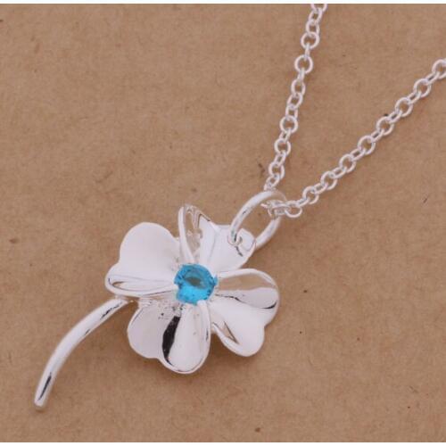 AN383 Hot Pendant Necklaces For Women Charm Silver Color Lucky 925 Fashion Jewelry Pendant Four Leaves Clover /bejajvqa Avgajmna