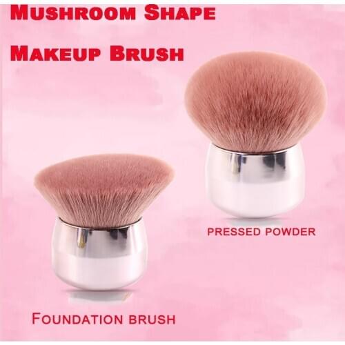 1pc Large Soft Blusher Brush Pink Hair Mushroom Powder Makeup Brush Portable Beauty Brushes For Face Foundation Blush