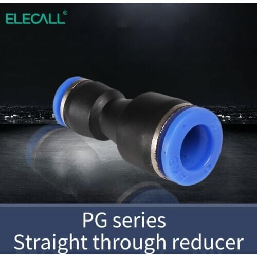 ELECALL 1pc air pneumatic quick fittings connector PG 4-12mm Straight Push Air Quick Fitting Plug Socket connectors