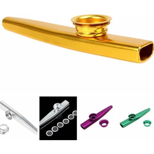 1pcs Kid Musical Instrument Metal Kazoo Harmonica Mouth Flute Kids Party Gift Random Color Wholesale